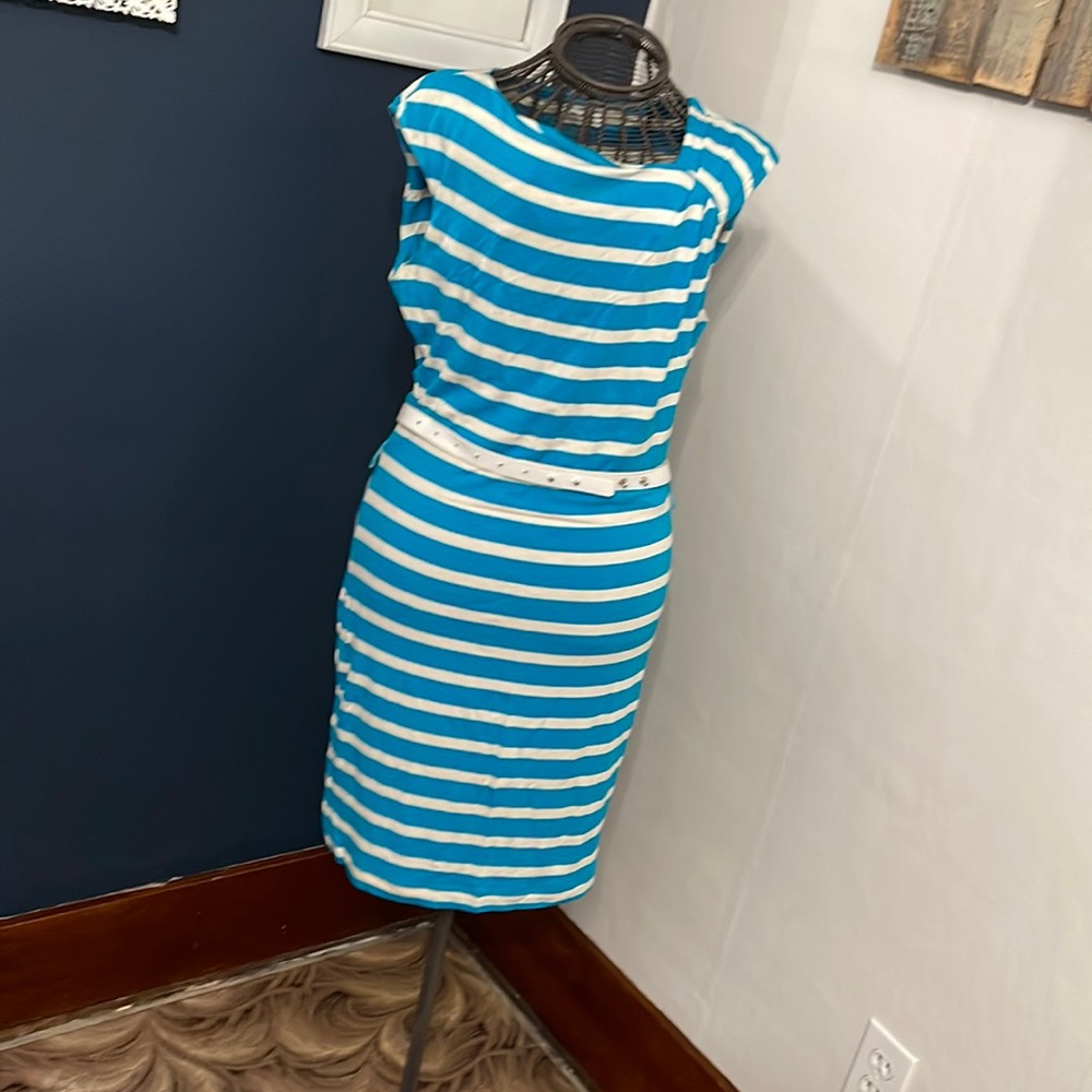 Calvin Klein blue/white stripped Spring dress